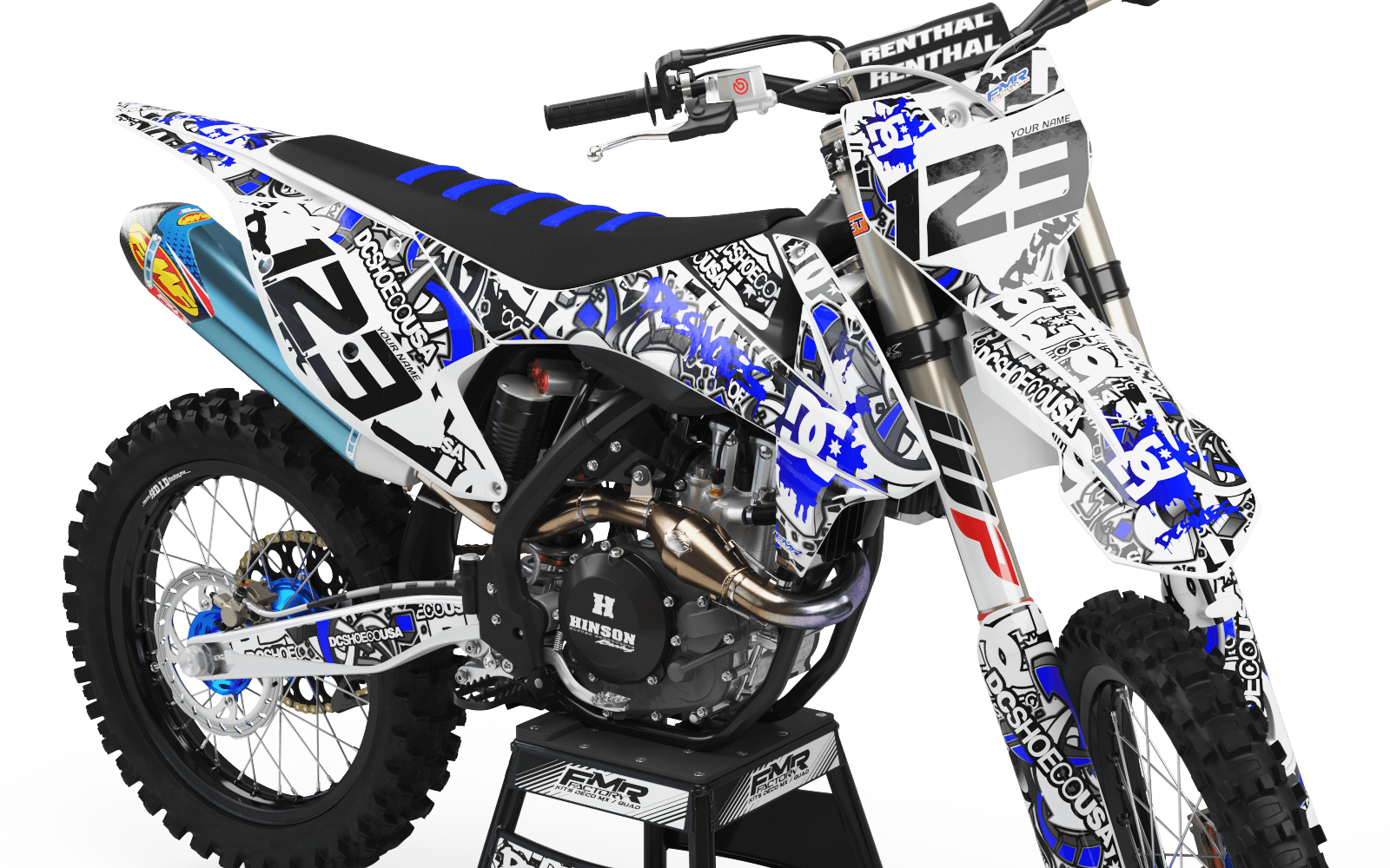 Graphics Kits DC B&W BLUE : Ultra shock-resistant