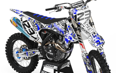 Graphics Kits DC B&W BLUE : Ultra shock-resistant