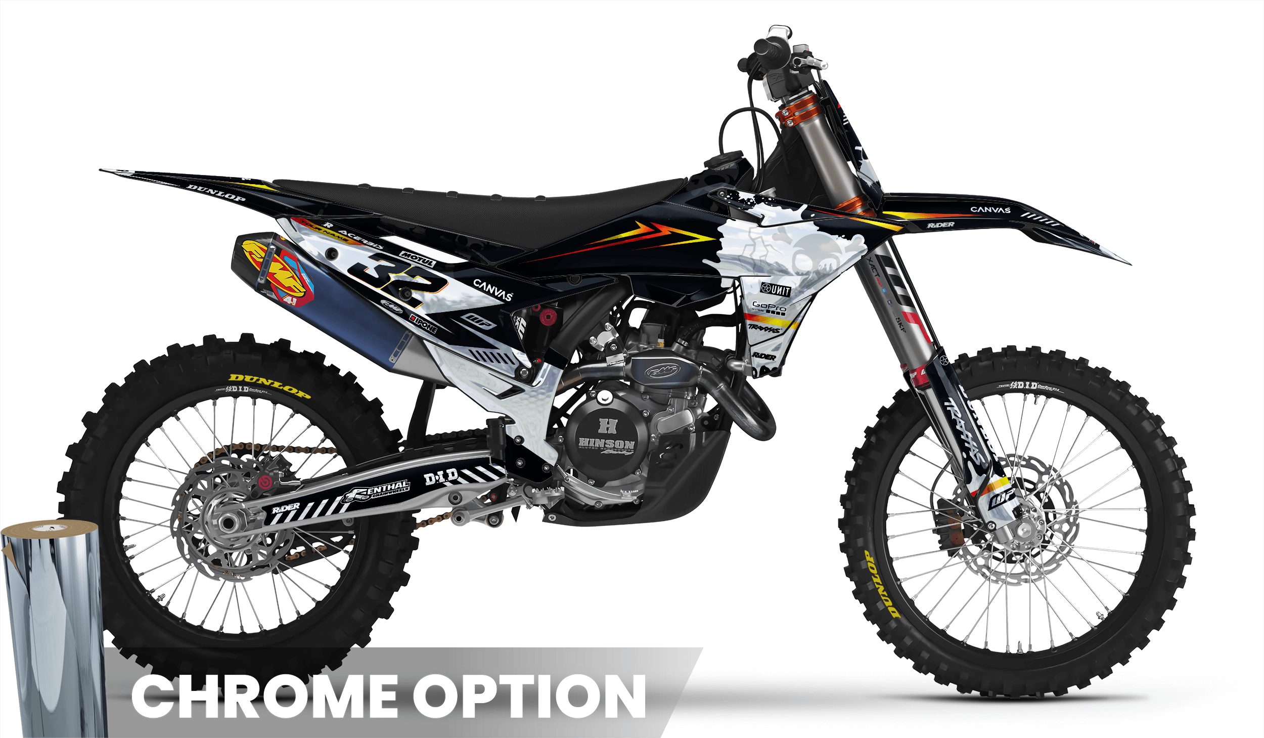 ORANGE SKULL KTM Full Graphics Kit