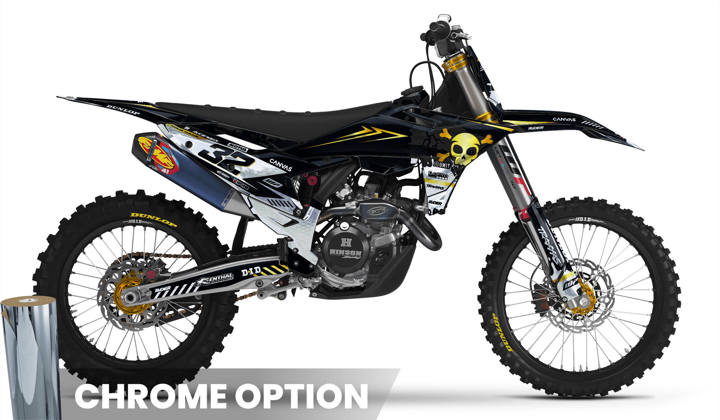 GOLD SKULL KTM Full Graphics Kit