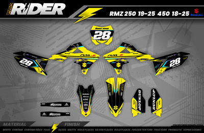 CYAN FIRM Suzuki Full Graphics Kit