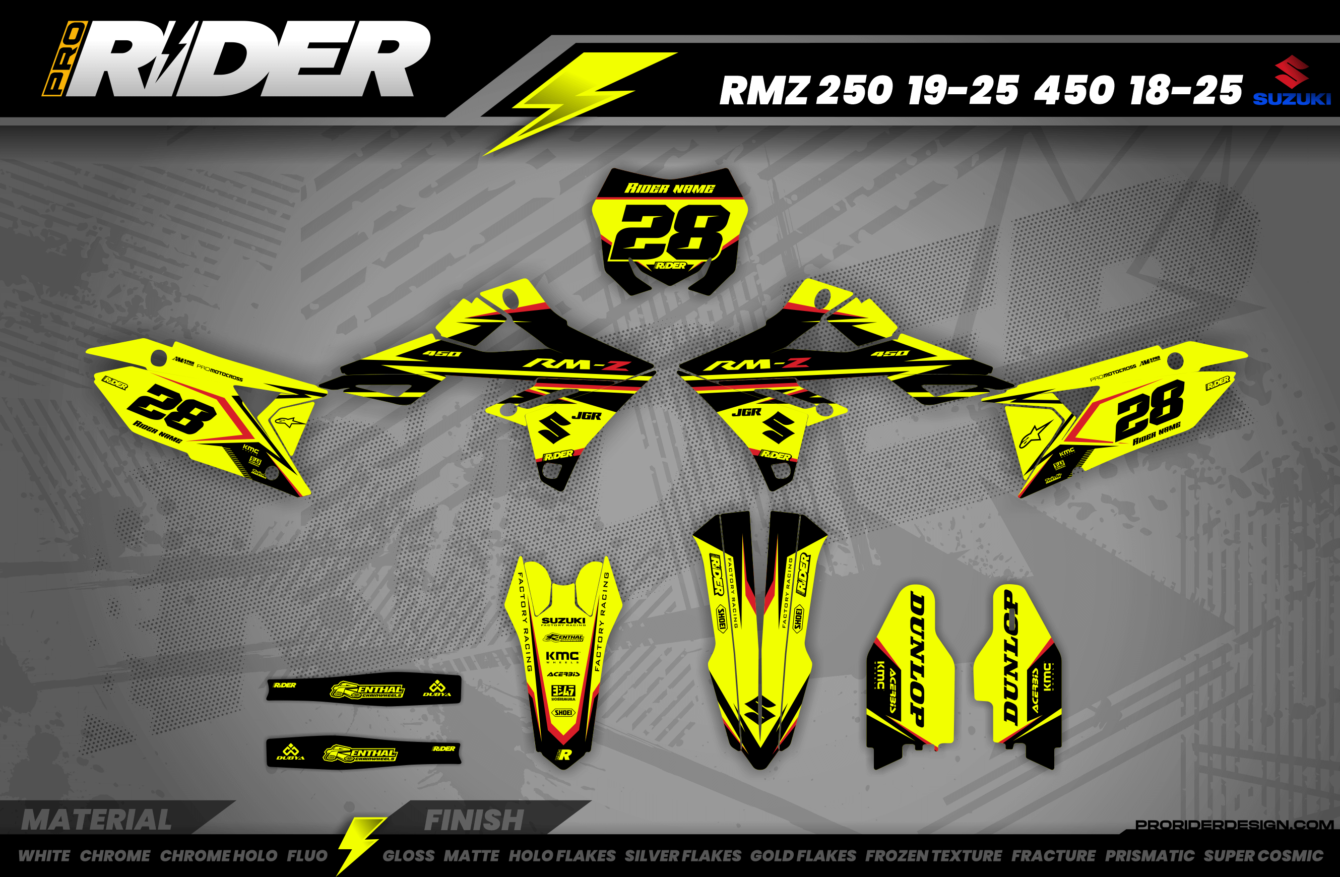 FLUO FIRM Suzuki Full Graphics Kit