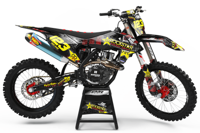 Graphics Kit ROCKSTAR ENERGY RED : Give a new youth to your bike