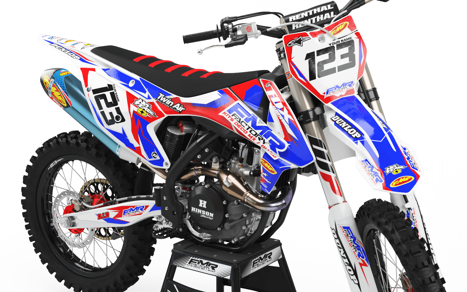 Graphics Kit FMR FACTORY RED : Stunning design for your Motocross