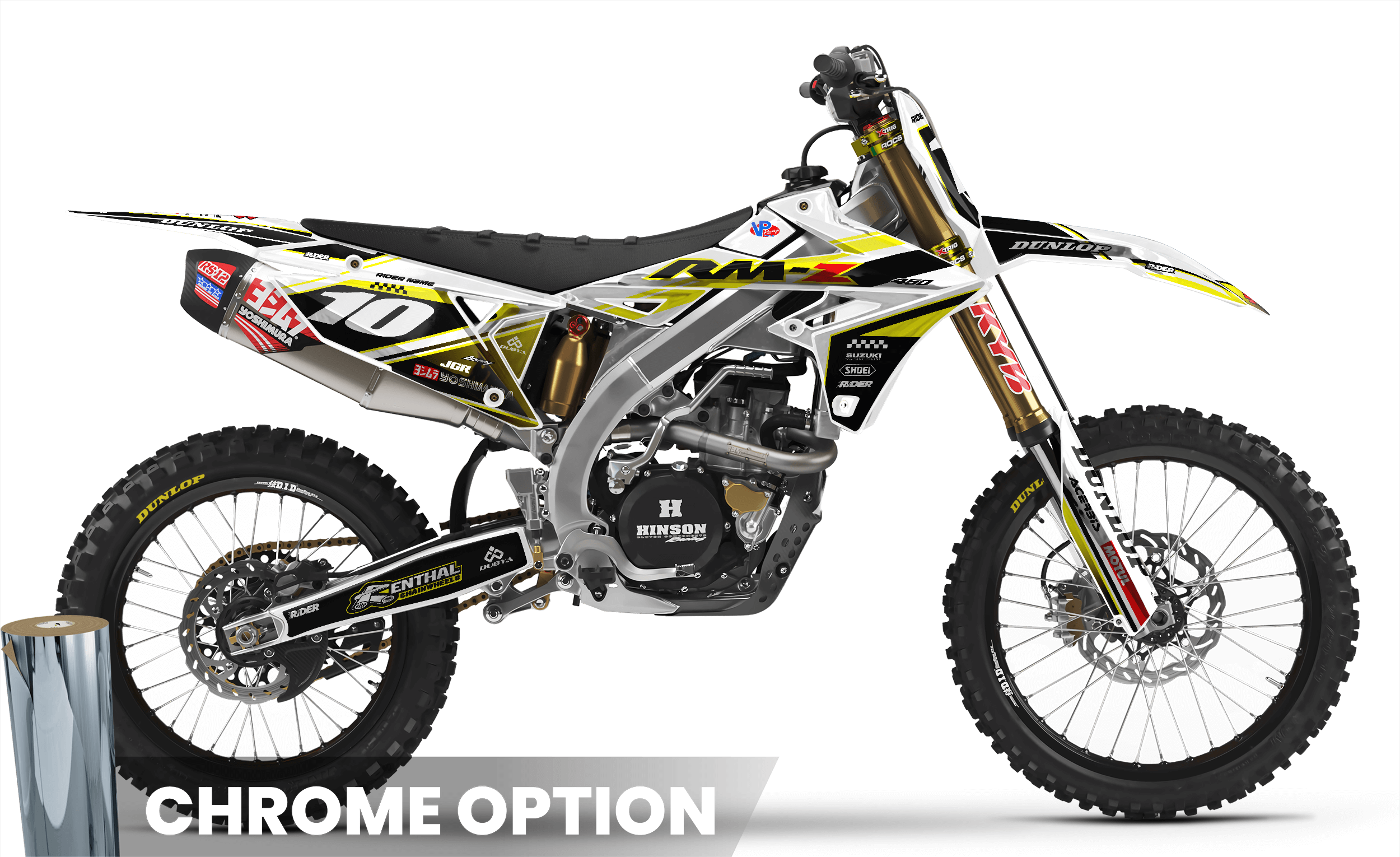 TRUE WHITE Suzuki Full Graphics Kit