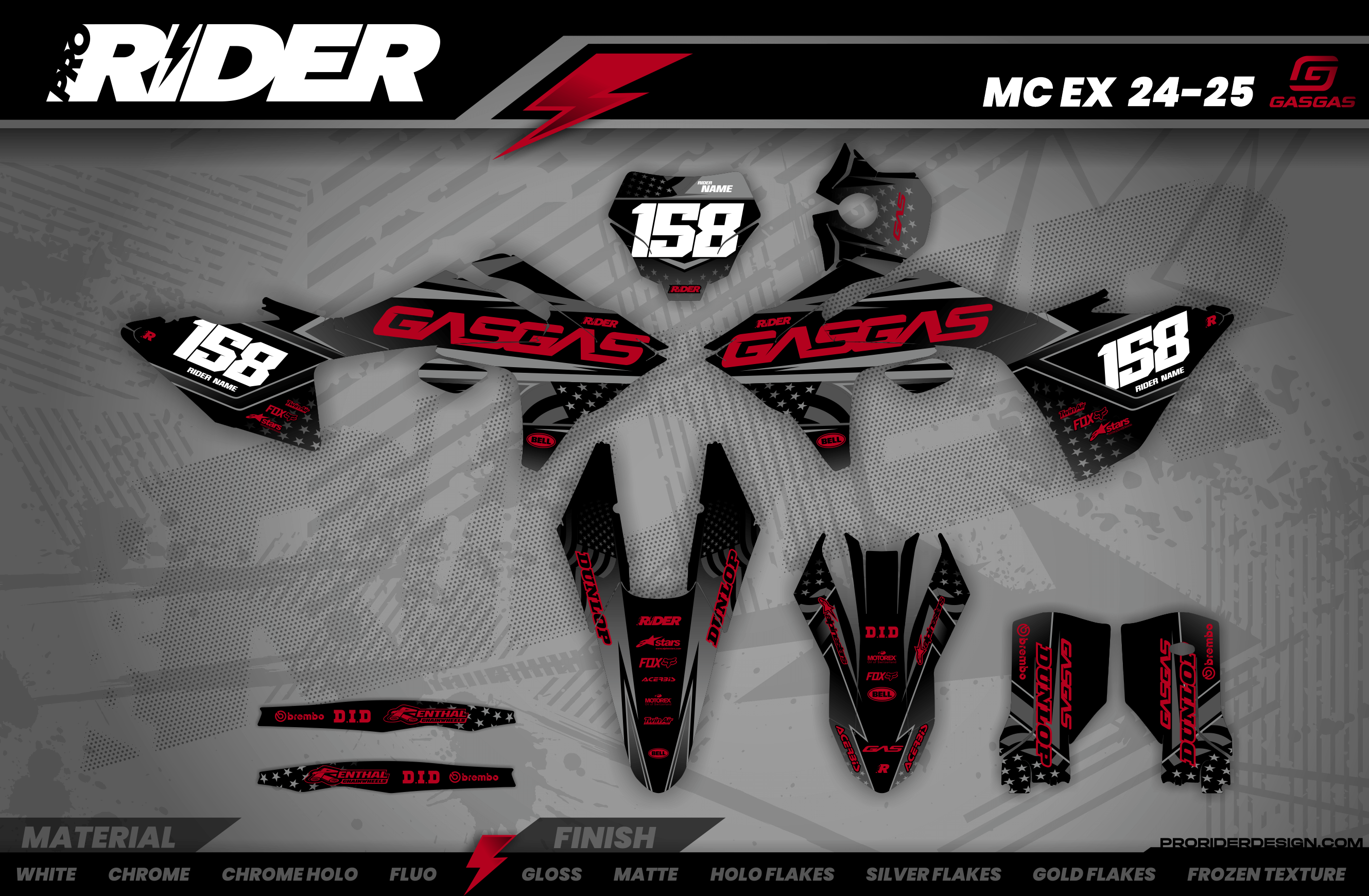 BLACK DRIVE GasGas Full Graphics Kit