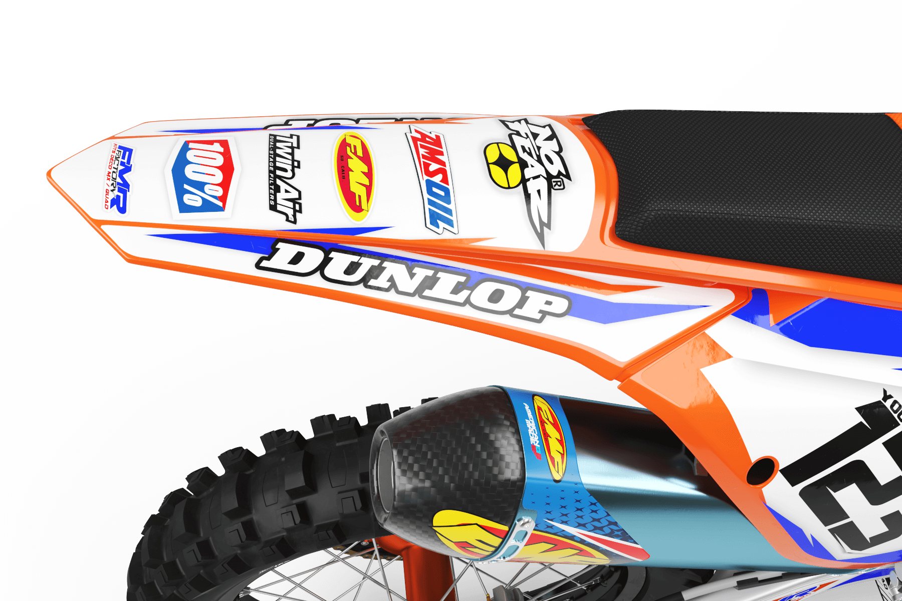 Graphics Kit FMR FACTORY ORANGE : Stunning design for your Motocross