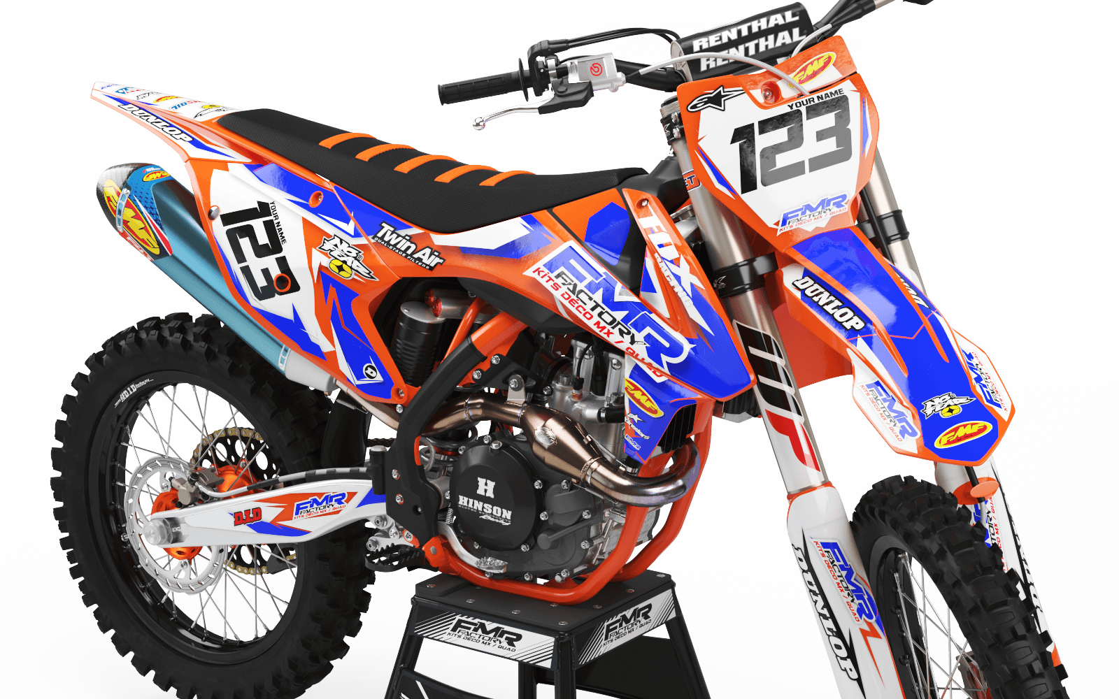Graphics Kit FMR FACTORY ORANGE : Stunning design for your Motocross