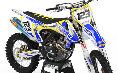 Graphics Kit FMR FACTORY YELLOW : Stunning design for your Motocross