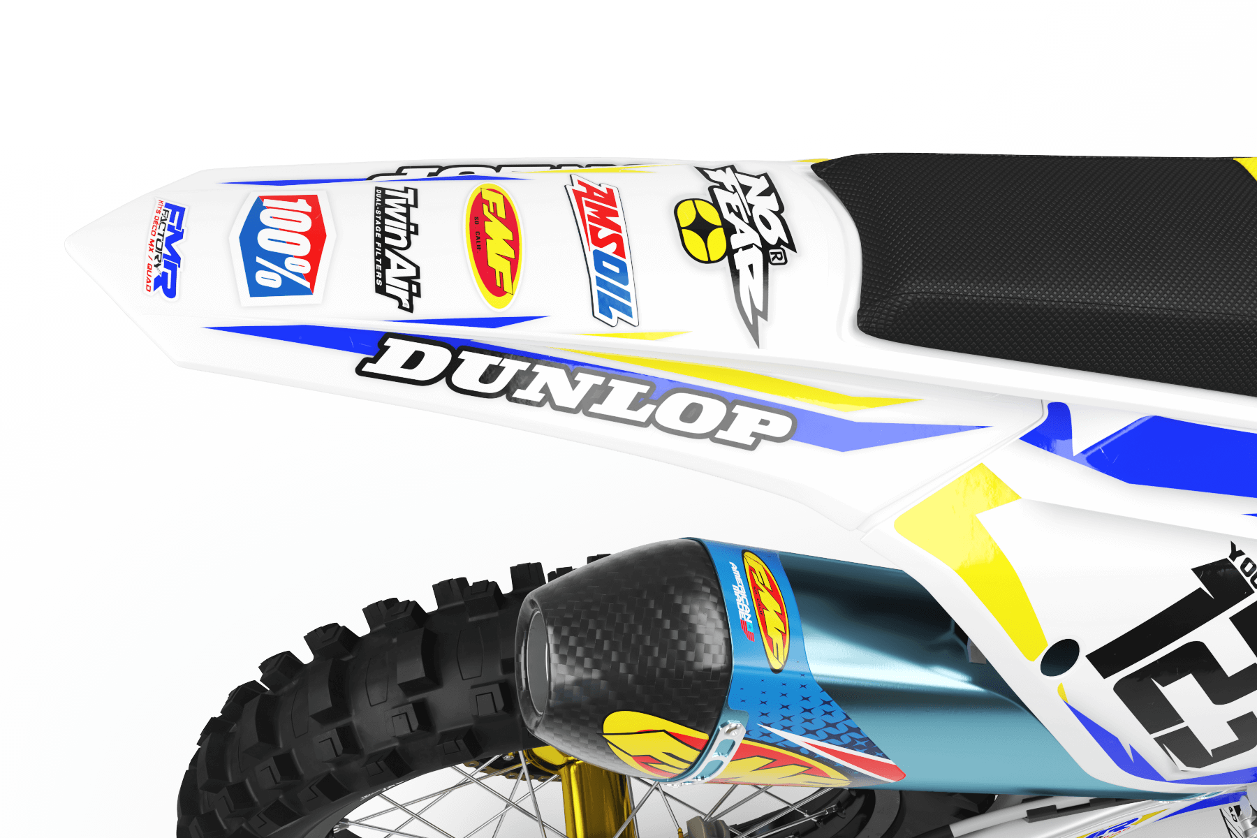 Graphics Kit FMR FACTORY YELLOW : Stunning design for your Motocross