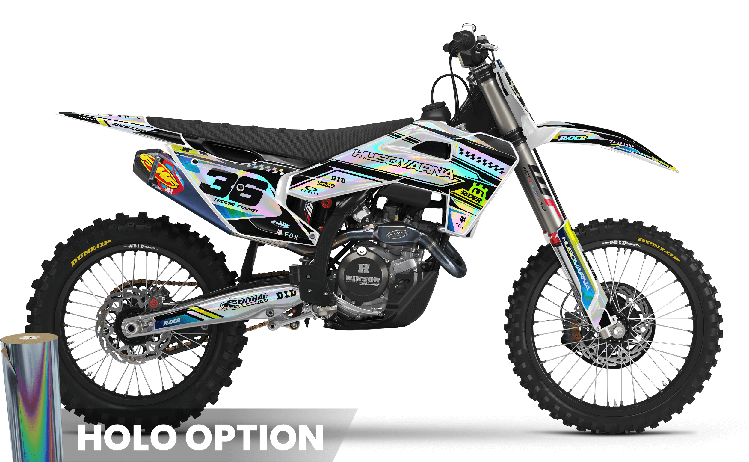WHITE ORIGIN Husqvarna Full Graphics Kit