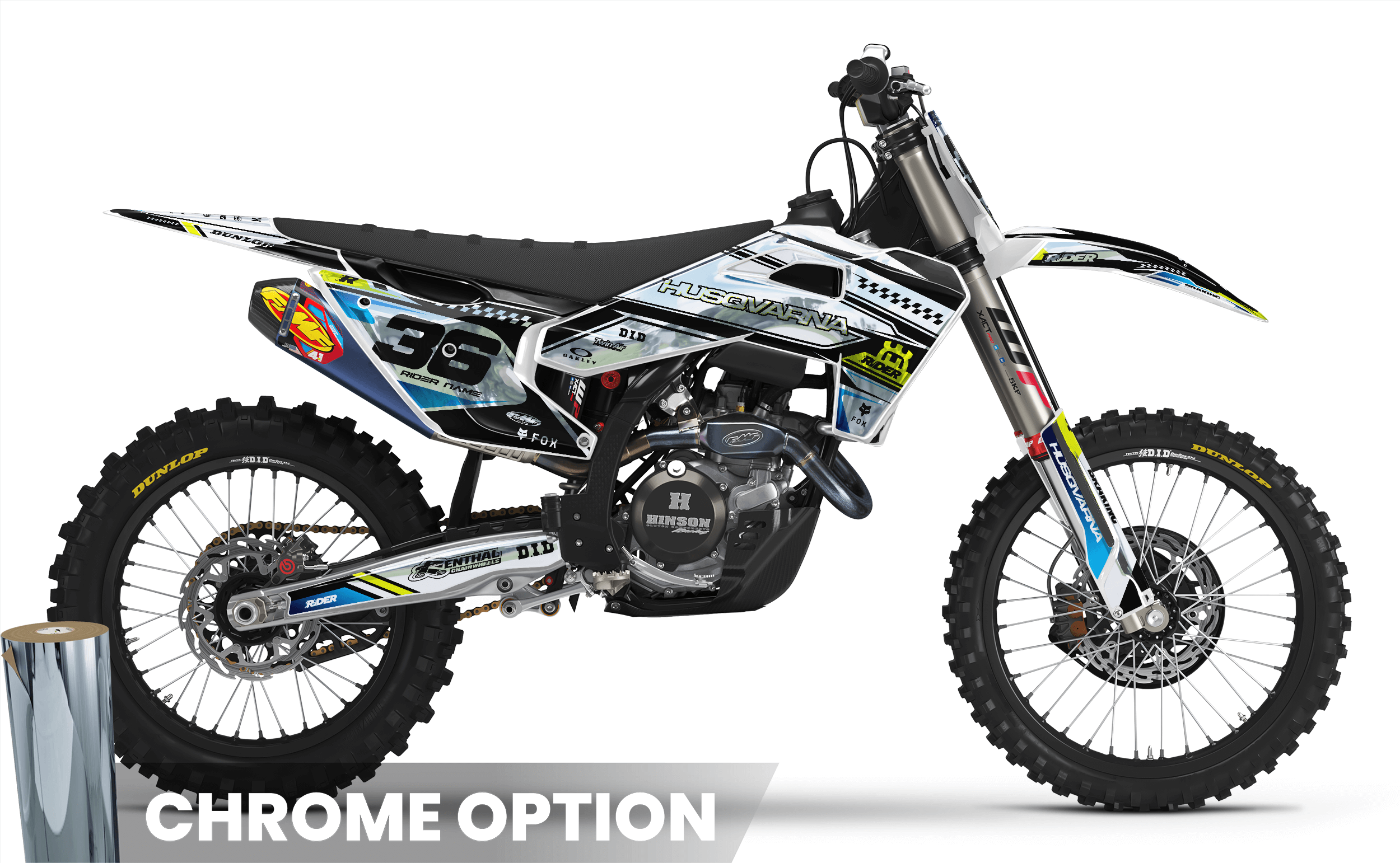 WHITE ORIGIN Husqvarna Full Graphics Kit