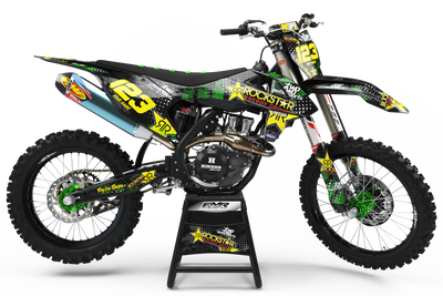 Graphics Kit ROCKSTAR ENERGY GREEN : Give a new youth to your bike
