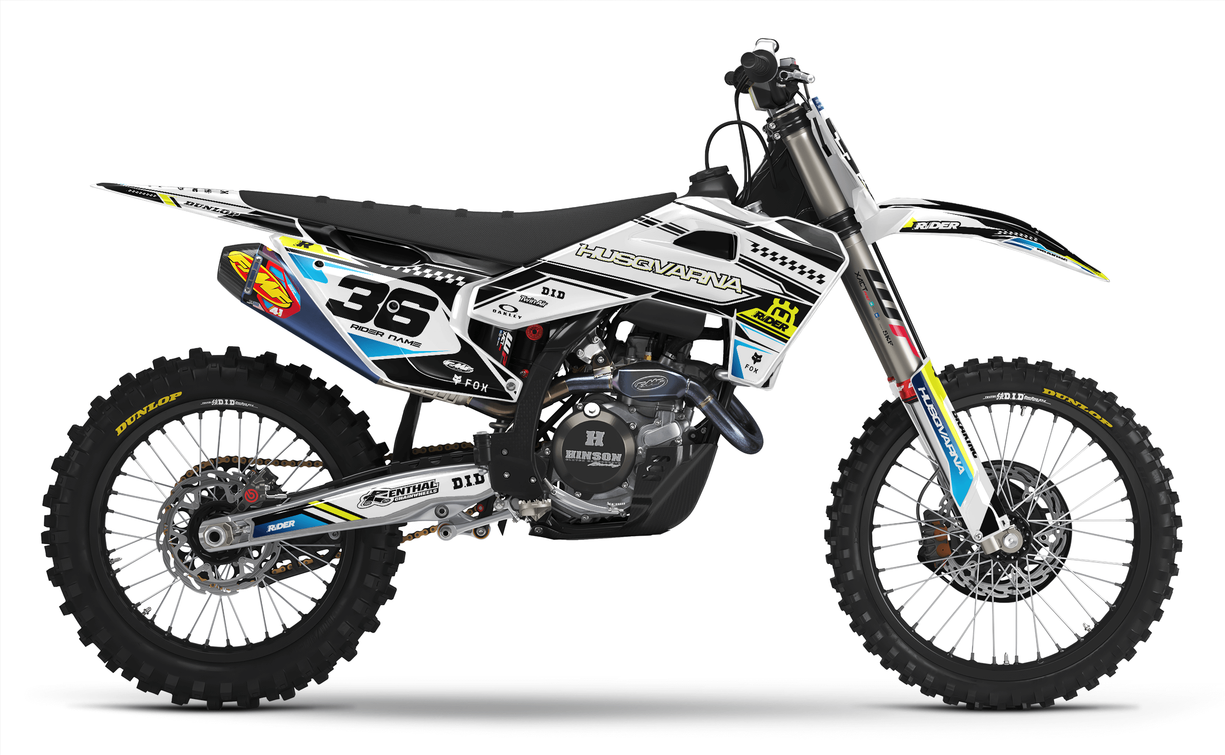 WHITE ORIGIN Husqvarna Full Graphics Kit