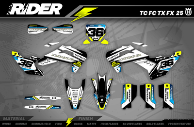 WHITE ORIGIN Husqvarna Full Graphics Kit