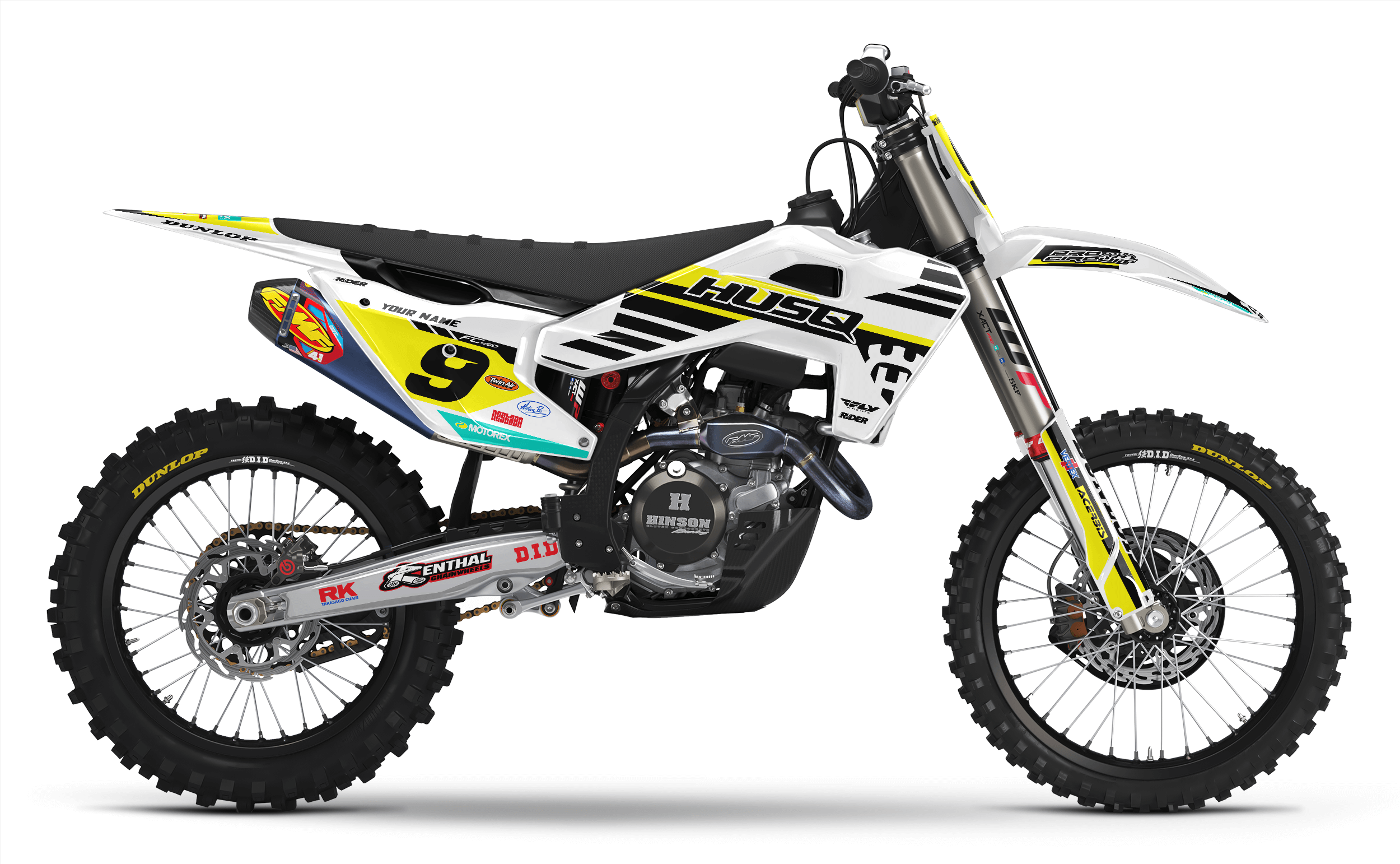 BLACK & YELLOW SOURCE Husqvarna Full Graphics Kit