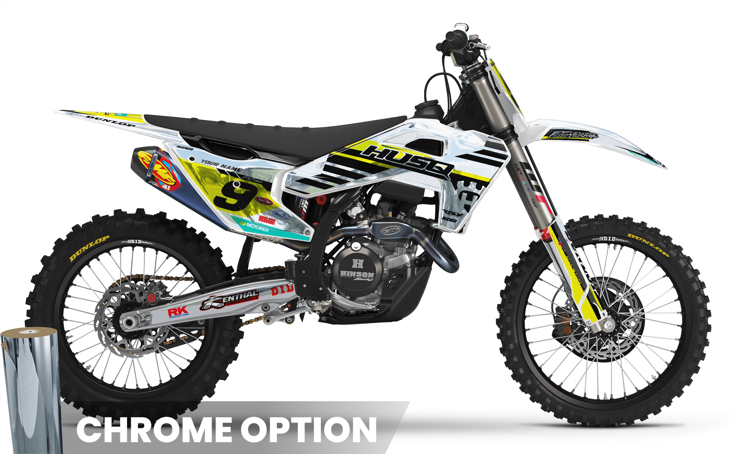 BLACK & YELLOW SOURCE Husqvarna Full Graphics Kit