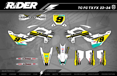 BLACK & YELLOW SOURCE Husqvarna Full Graphics Kit