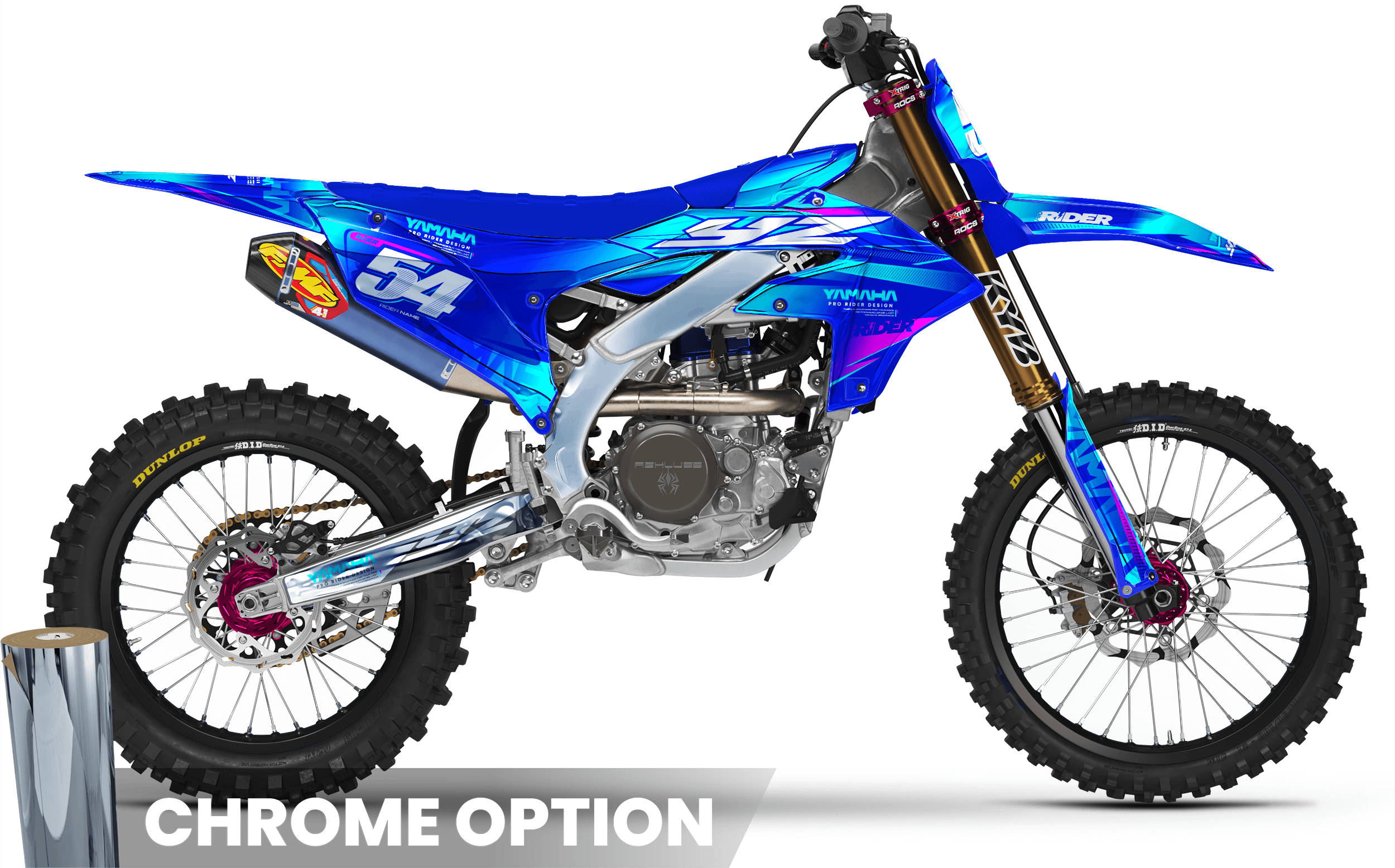 BLUE BOLD YAMAHA YZ/YZF/WRF Full Graphics Kit