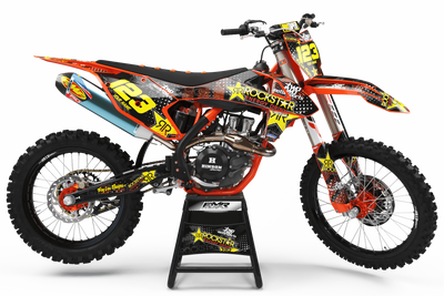 Graphics Kit ROCKSTAR ENERGY ORANGE : Give a new youth to your bike