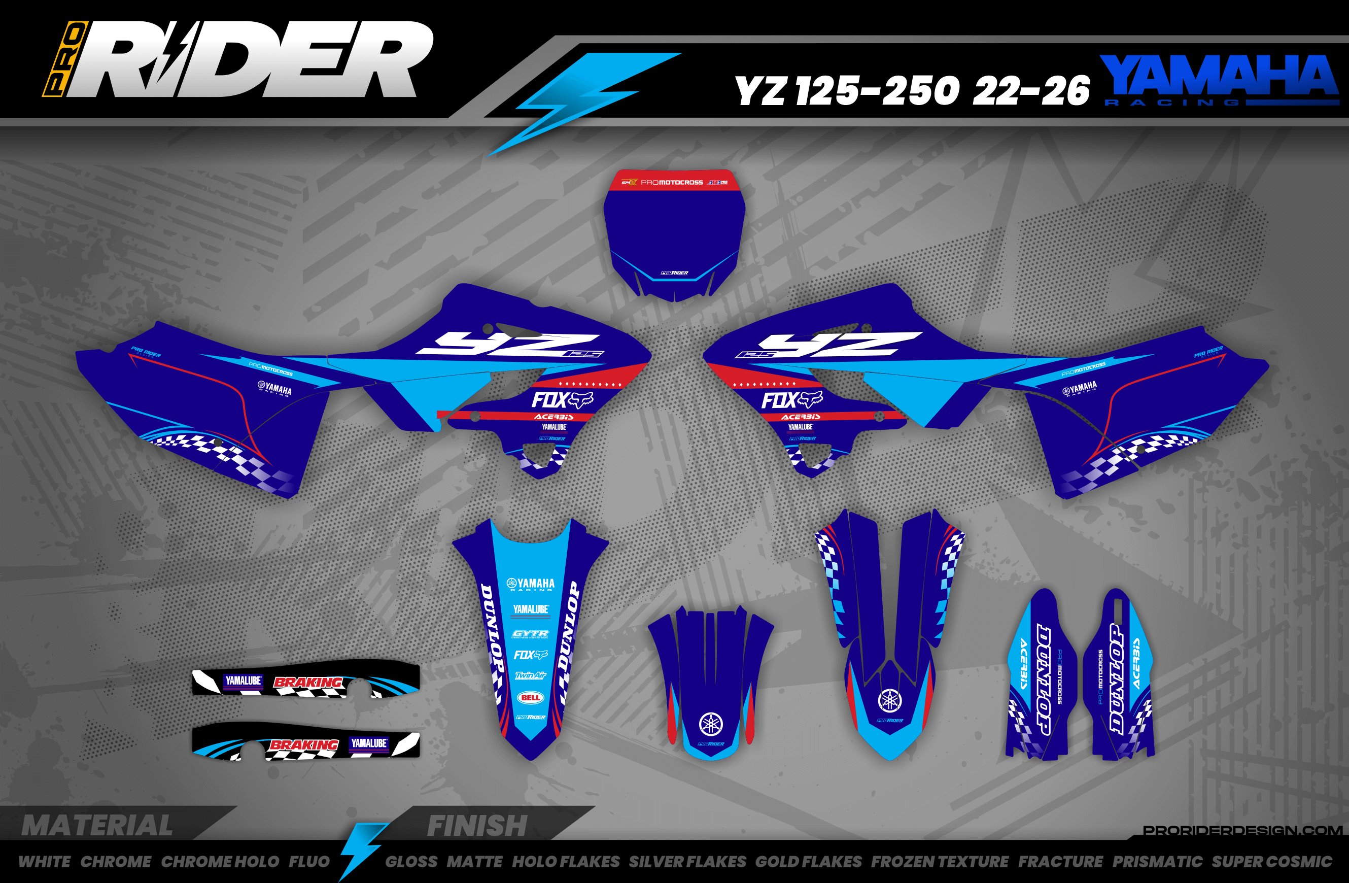 Graphics Motocross YAMAHA Racer - BLUE