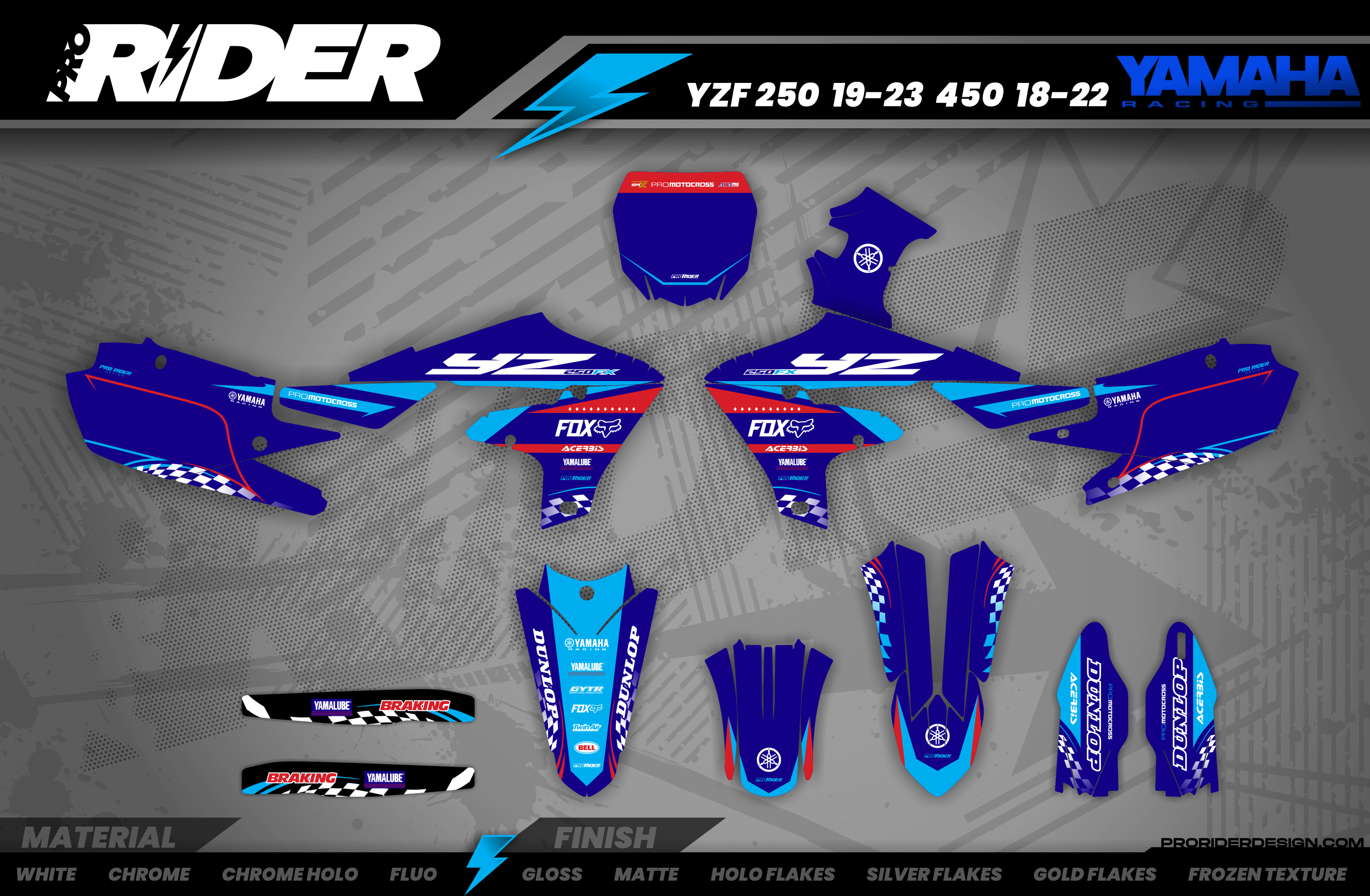 Graphics Motocross YAMAHA Racer - BLUE