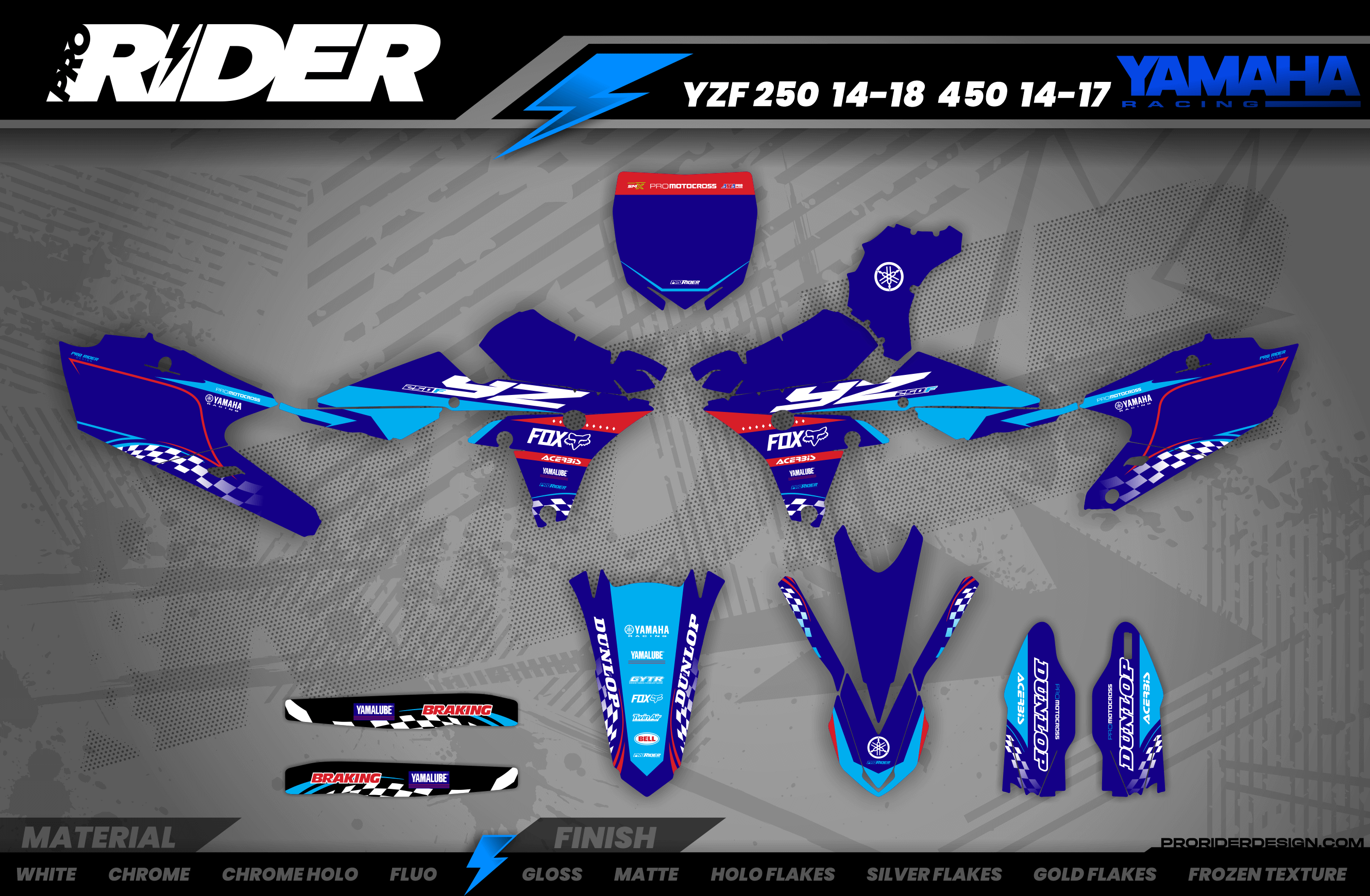 Graphics Motocross YAMAHA Racer - BLUE