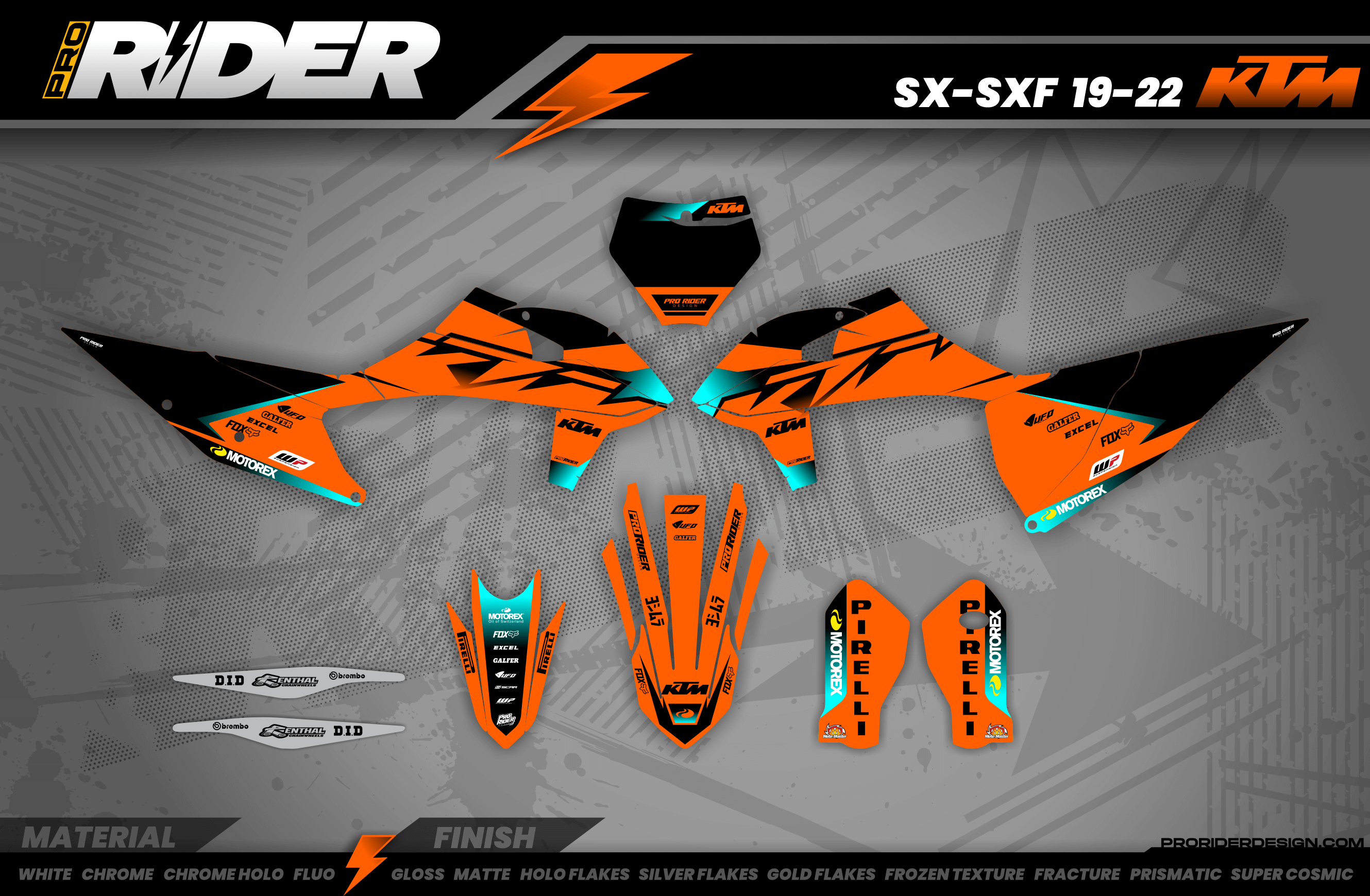 KTM Graphics SX XC SXF XCF EXC.. - OEM VECTOR TEAL