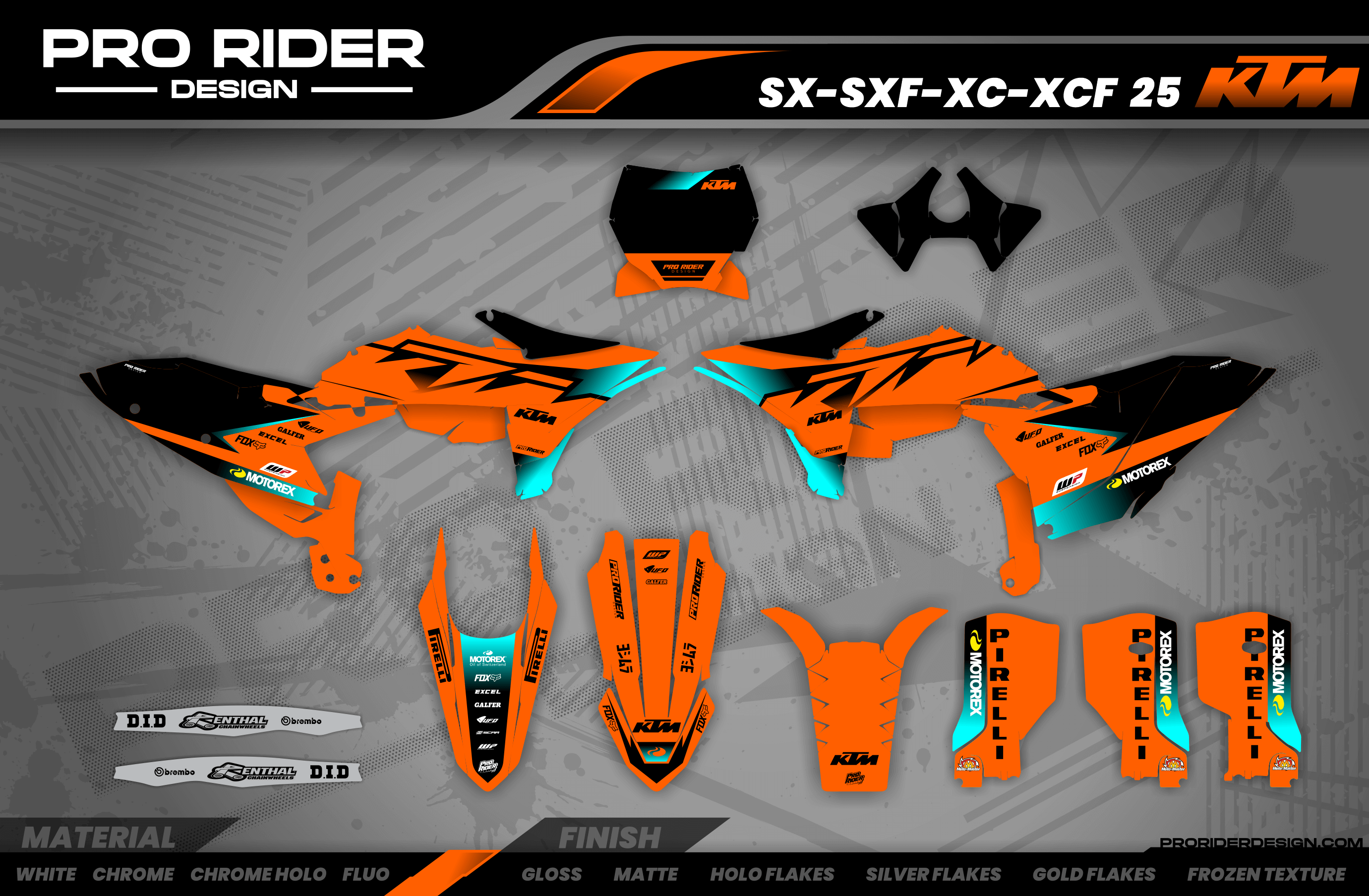 KTM Graphics SX XC SXF XCF EXC.. - OEM VECTOR TEAL