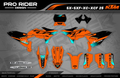 KTM Graphics SX XC SXF XCF EXC.. - OEM VECTOR TEAL