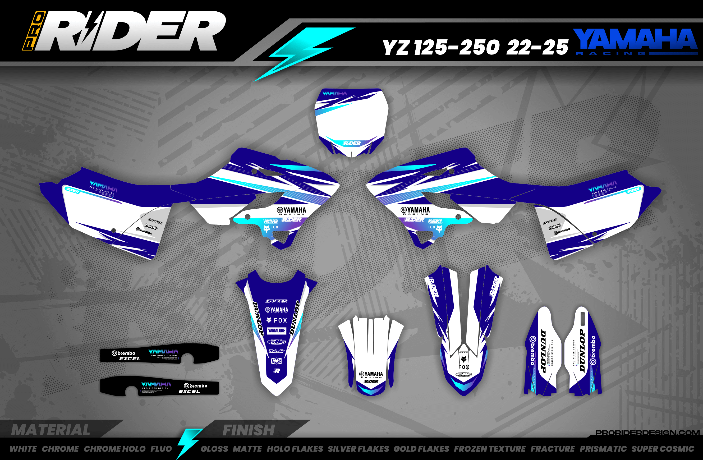 YZ/YZF/WRF FULL GRAPHICS KIT IMPULSE BLUE