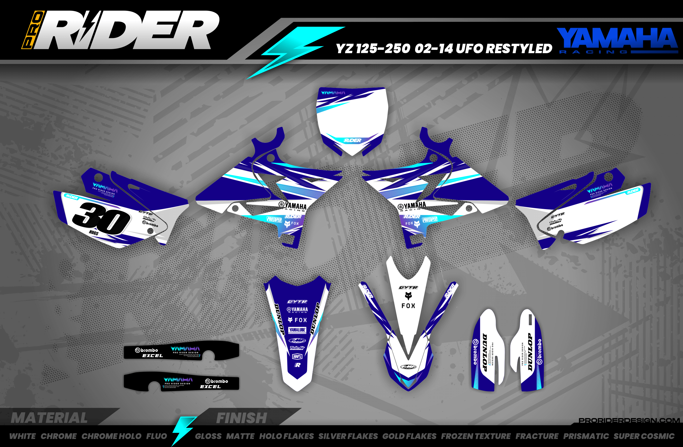 YZ/YZF/WRF FULL GRAPHICS KIT IMPULSE BLUE