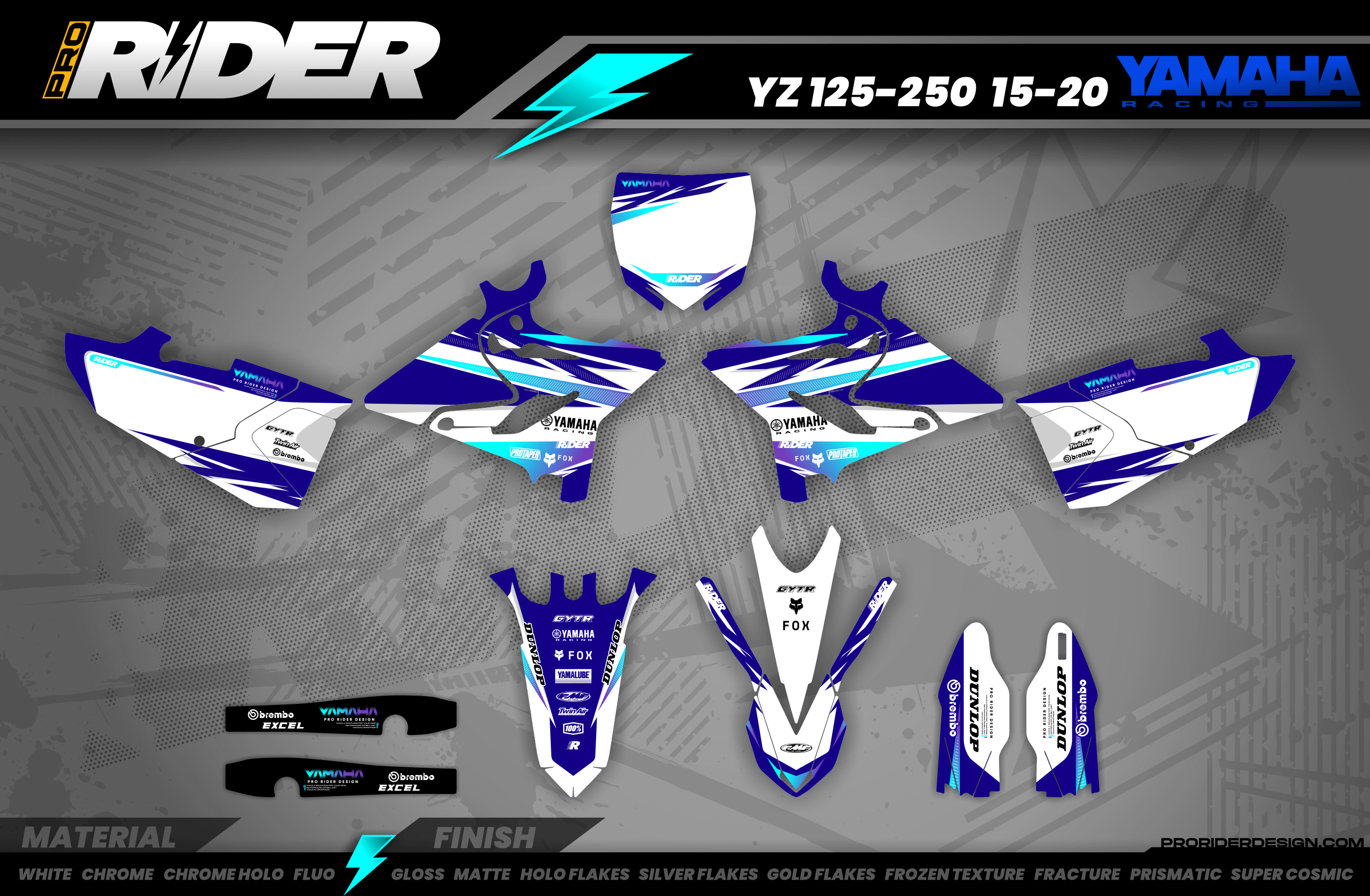 YZ/YZF/WRF FULL GRAPHICS KIT IMPULSE BLUE
