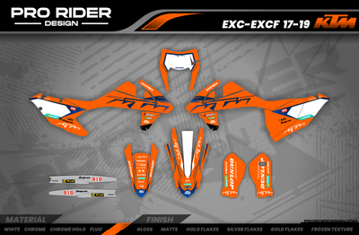 KTM Graphics SX XC SXF XCF EXC.. | Shadow Edition | Orange blue
