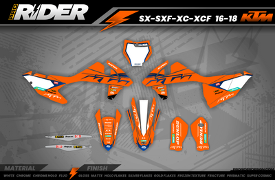 KTM Graphics SX XC SXF XCF EXC.. | Shadow Edition | Orange blue