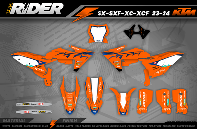 KTM Graphics SX XC SXF XCF EXC.. | Shadow Edition | Orange blue