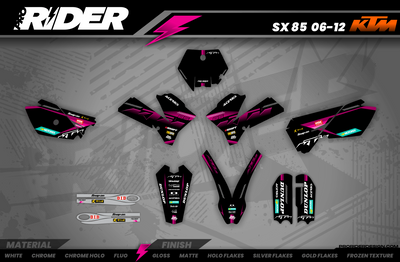 KTM Graphics SX XC SXF XCF EXC.. | Shadow Edition | Black pink