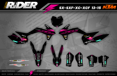 KTM Graphics SX XC SXF XCF EXC.. | Shadow Edition | Black pink