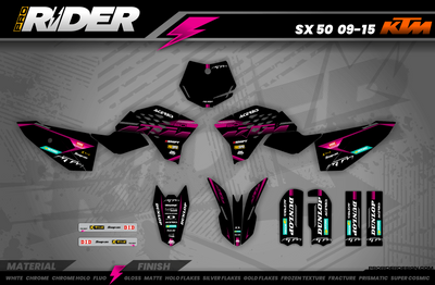 KTM Graphics SX XC SXF XCF EXC.. | Shadow Edition | Black pink