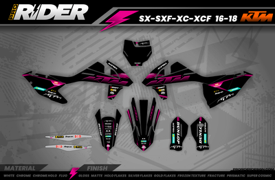 KTM Graphics SX XC SXF XCF EXC.. | Shadow Edition | Black pink