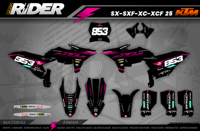 KTM Graphics SX XC SXF XCF EXC.. | Shadow Edition | Black pink