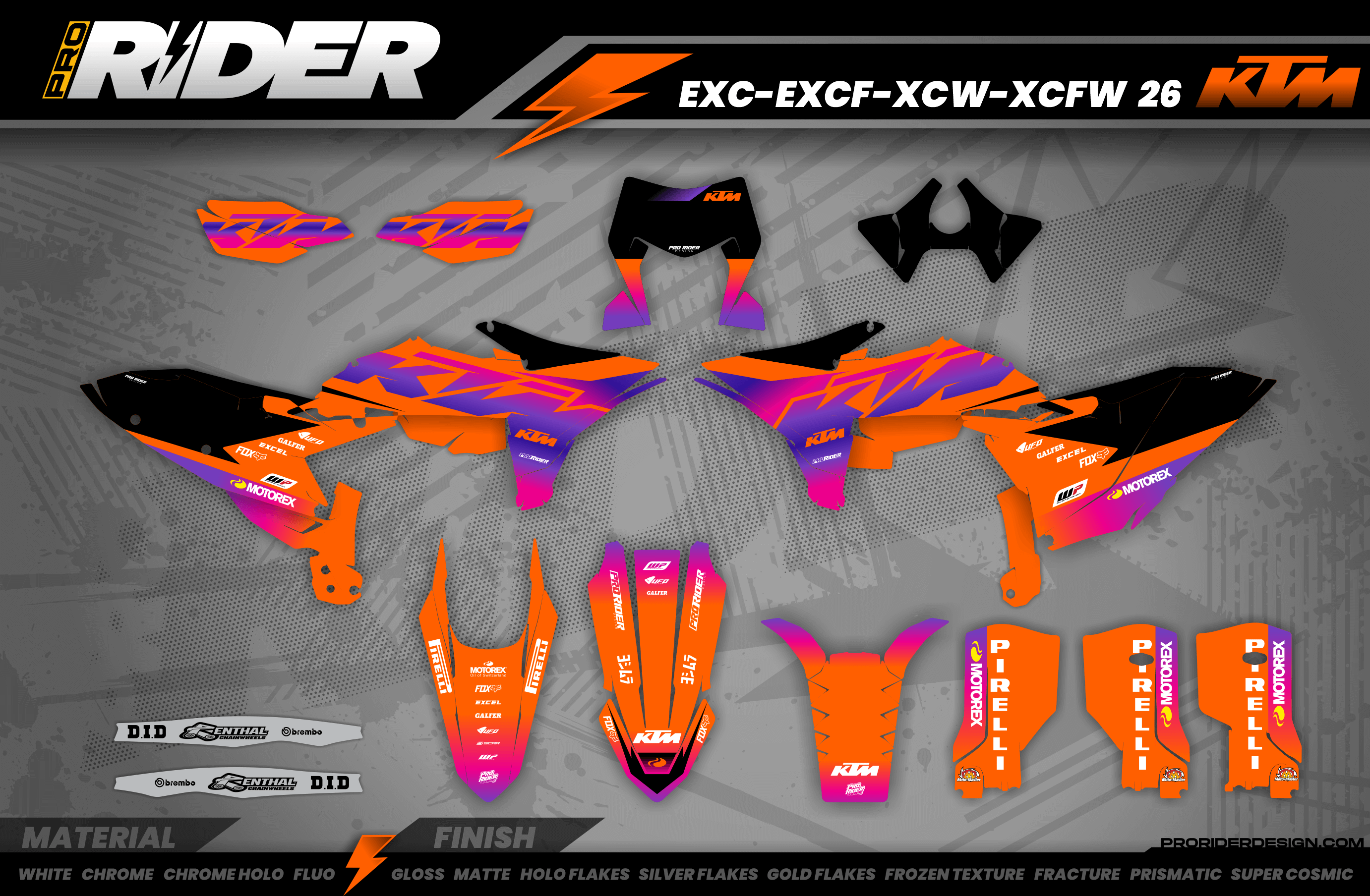 Custom Graphics KTM SX SXF EXC - PURPLE VECTOR
