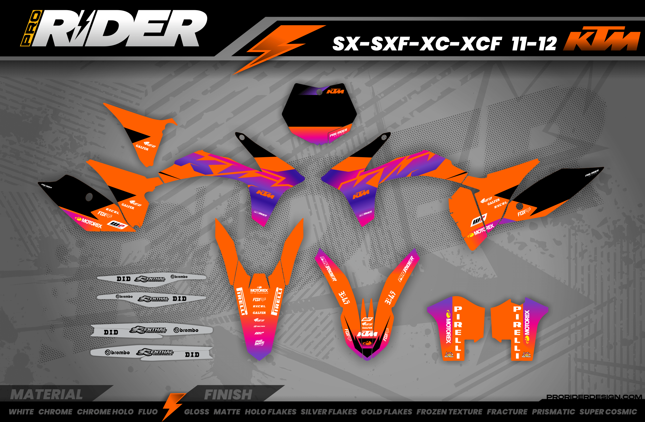 Custom Graphics KTM SX SXF EXC - PURPLE VECTOR