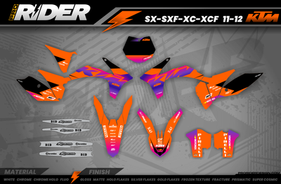 Custom Graphics KTM SX SXF EXC - PURPLE VECTOR