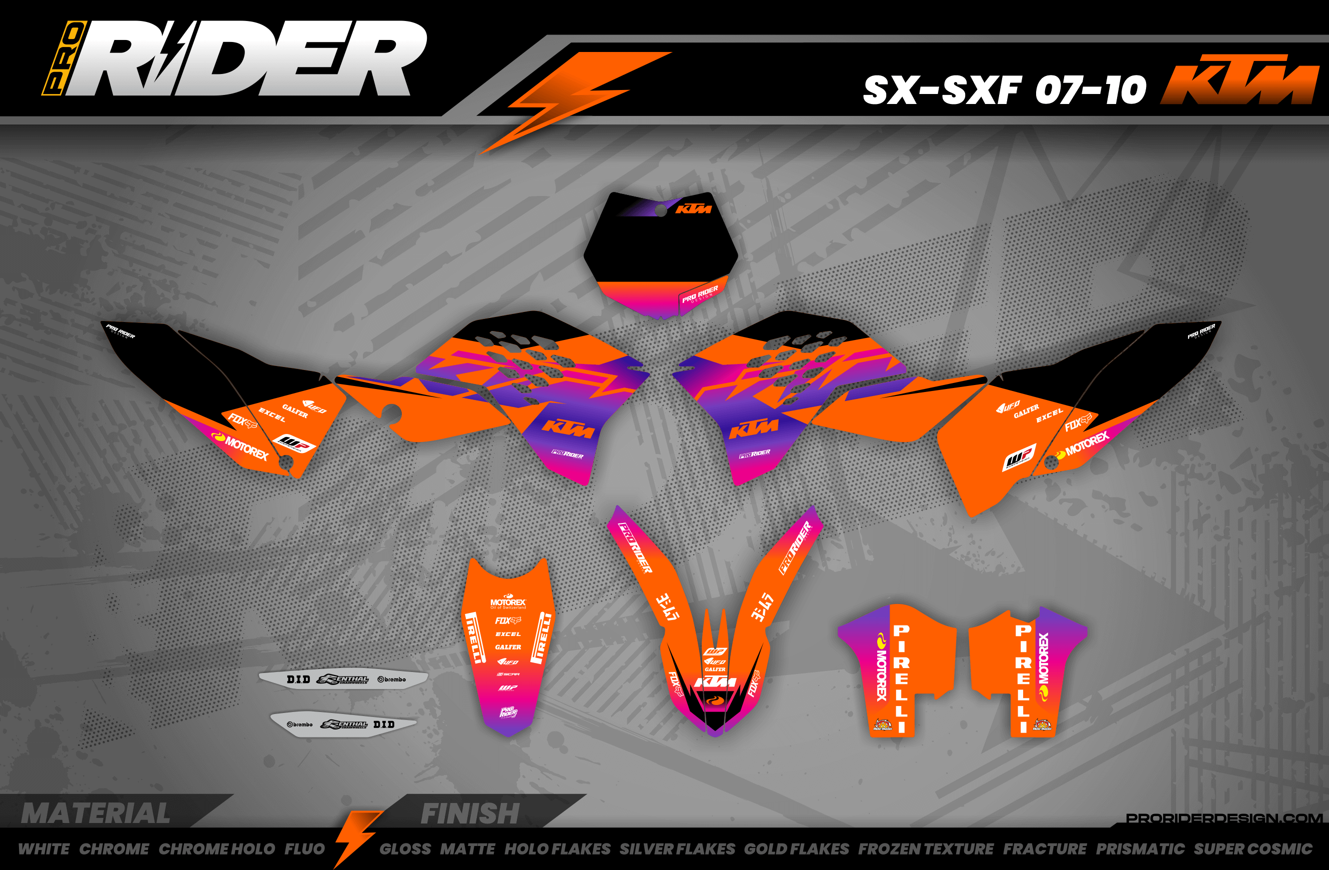 Custom Graphics KTM SX SXF EXC - PURPLE VECTOR