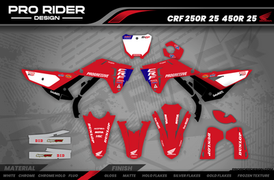 HONDA Custom Graphics Motocross HRC SMX Team PROGRESSIVE | RED