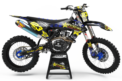 Graphics Kit ROCKSTAR ENERGY BLUE : Give a new youth to your bike