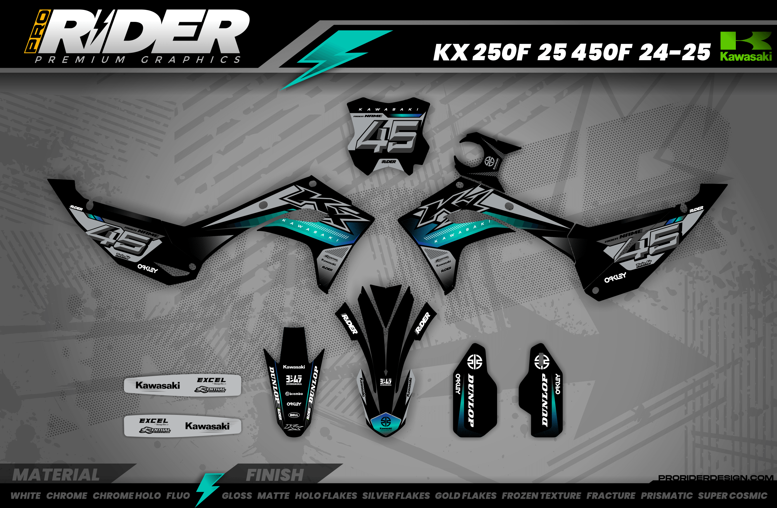 KAWASAKI Full Graphics Kit | Titano