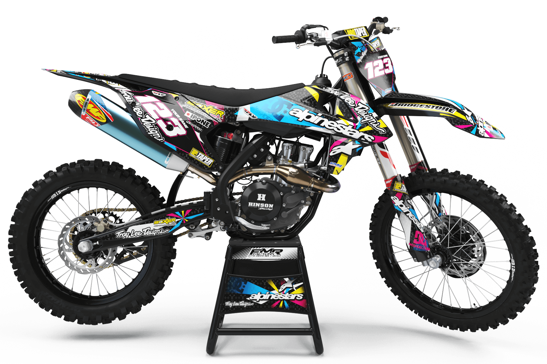 Graphics Kit ALPINESTARS MULTI : Design designed for your Motocross