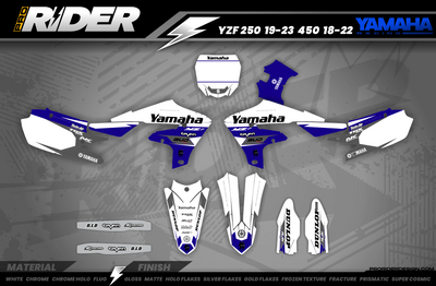 YAMAHA Graphics Kit BUD RACING Blue And White